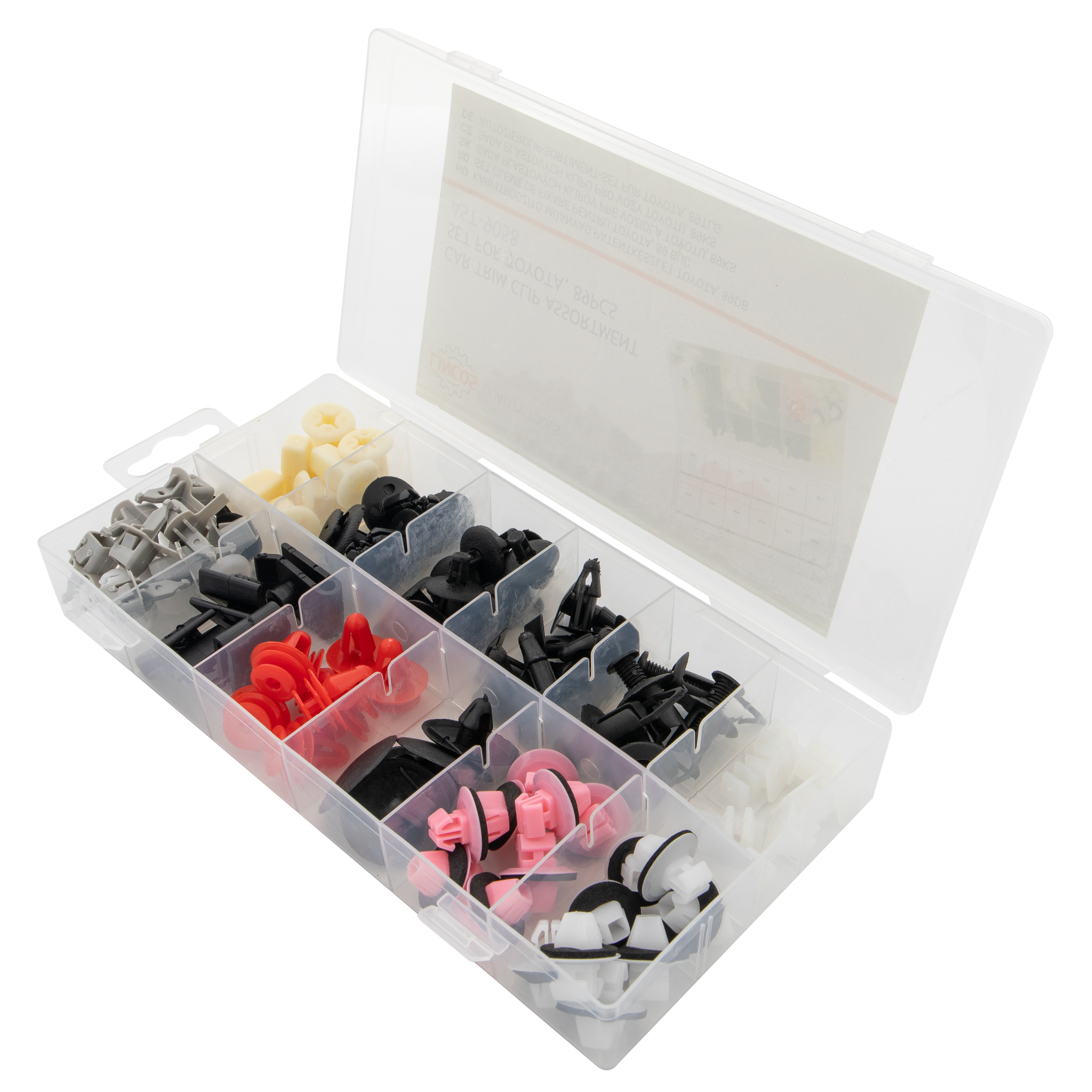 Car trim clip assortment set for Toyota, 89pcs