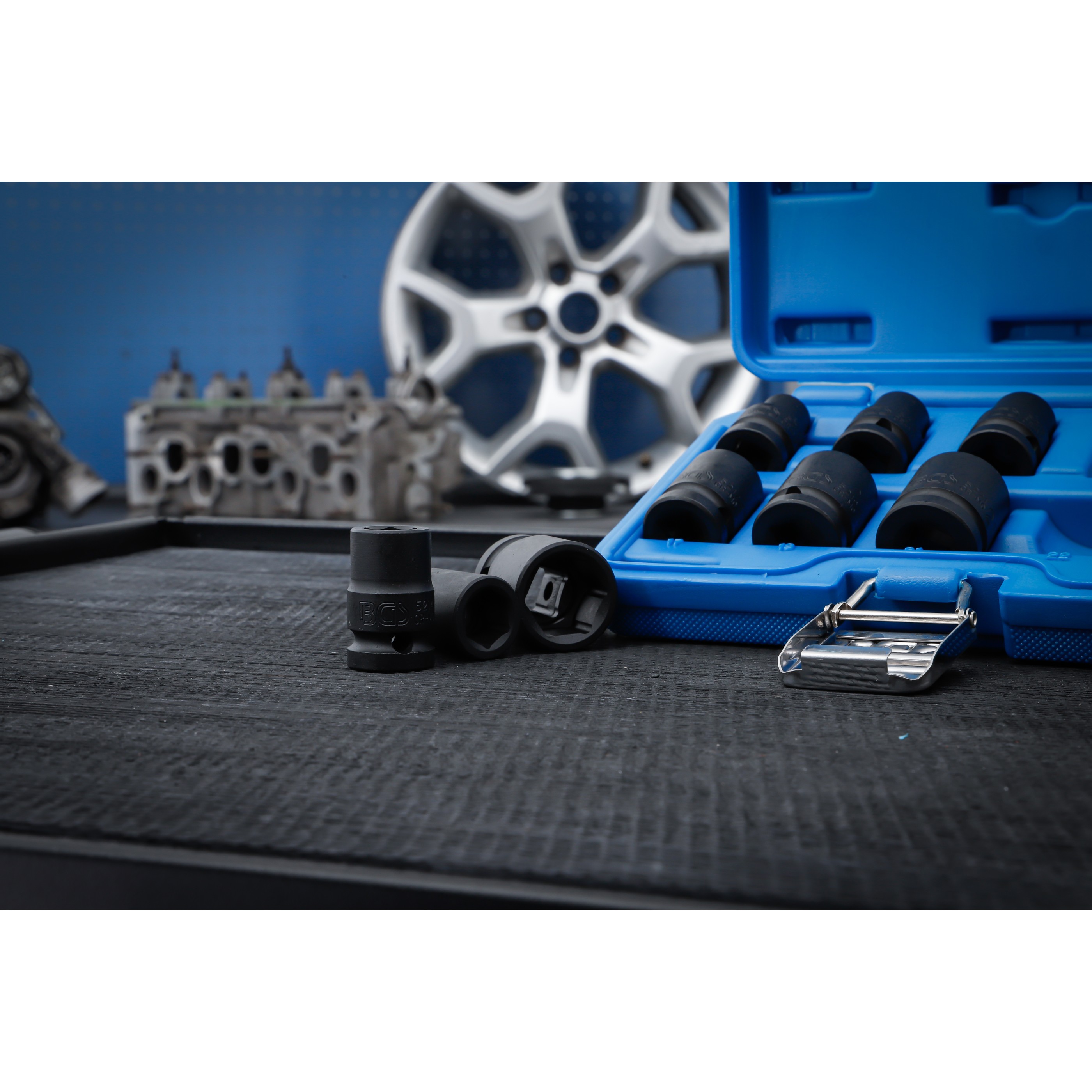 Impact Socket Set, Hexagon, 12.5 mm (1/2") Drive, 10-24mm, 10pcs - 5