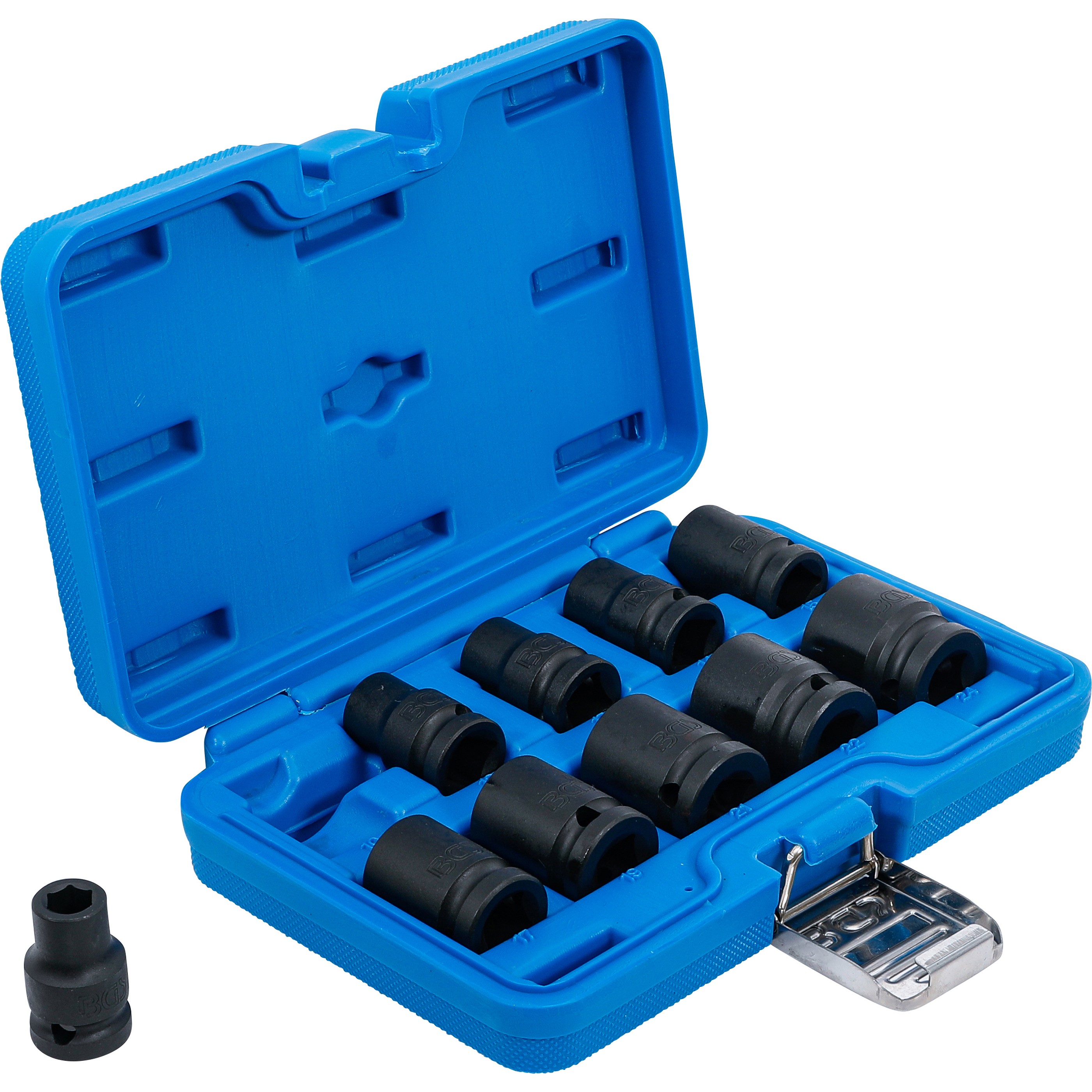 Impact Socket Set, Hexagon, 12.5 mm (1/2") Drive, 10-24mm, 10pcs - 4