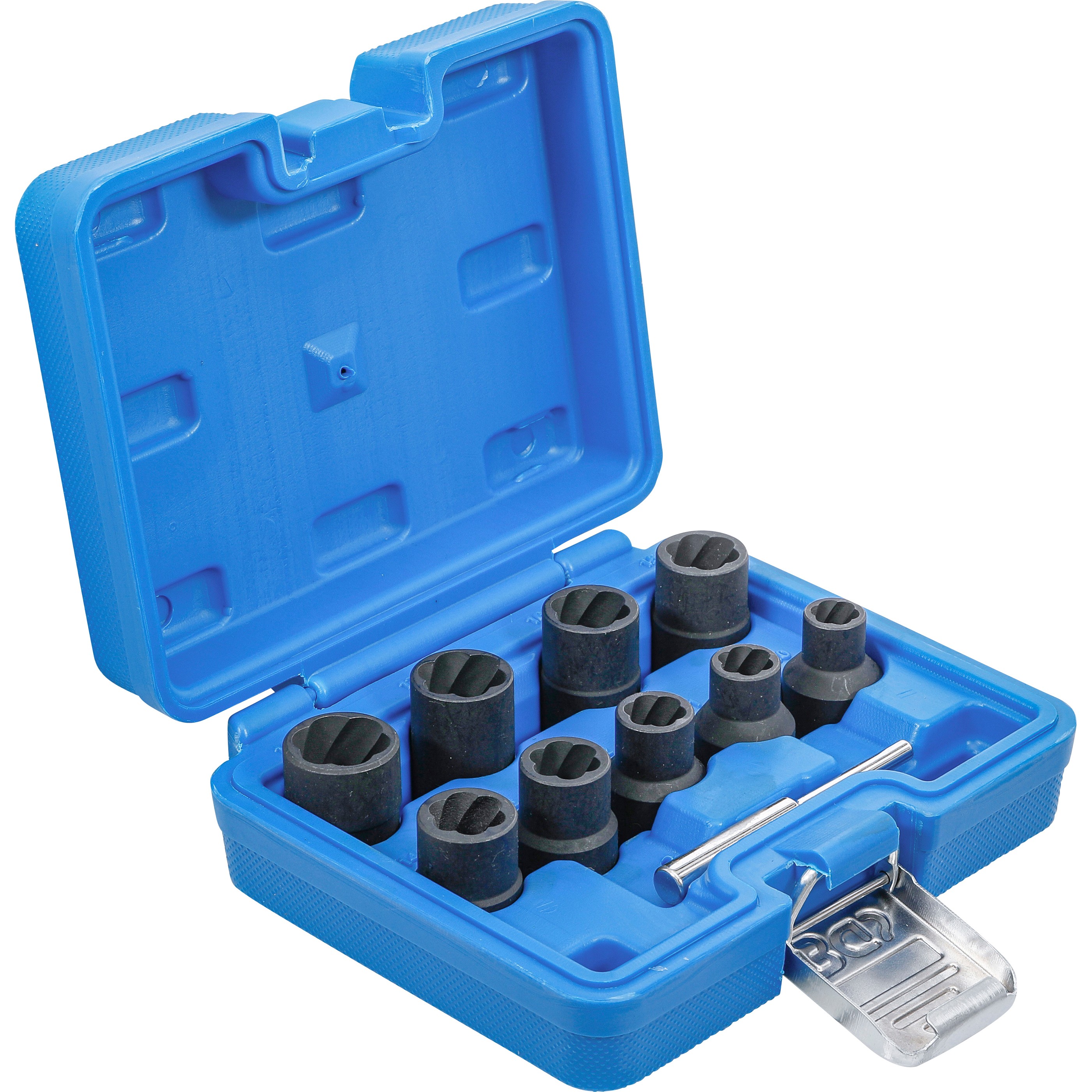 Twist socket set (spiral profile) / screw extractor, 1/2" drive, 10–19mm, 10pcs - 4