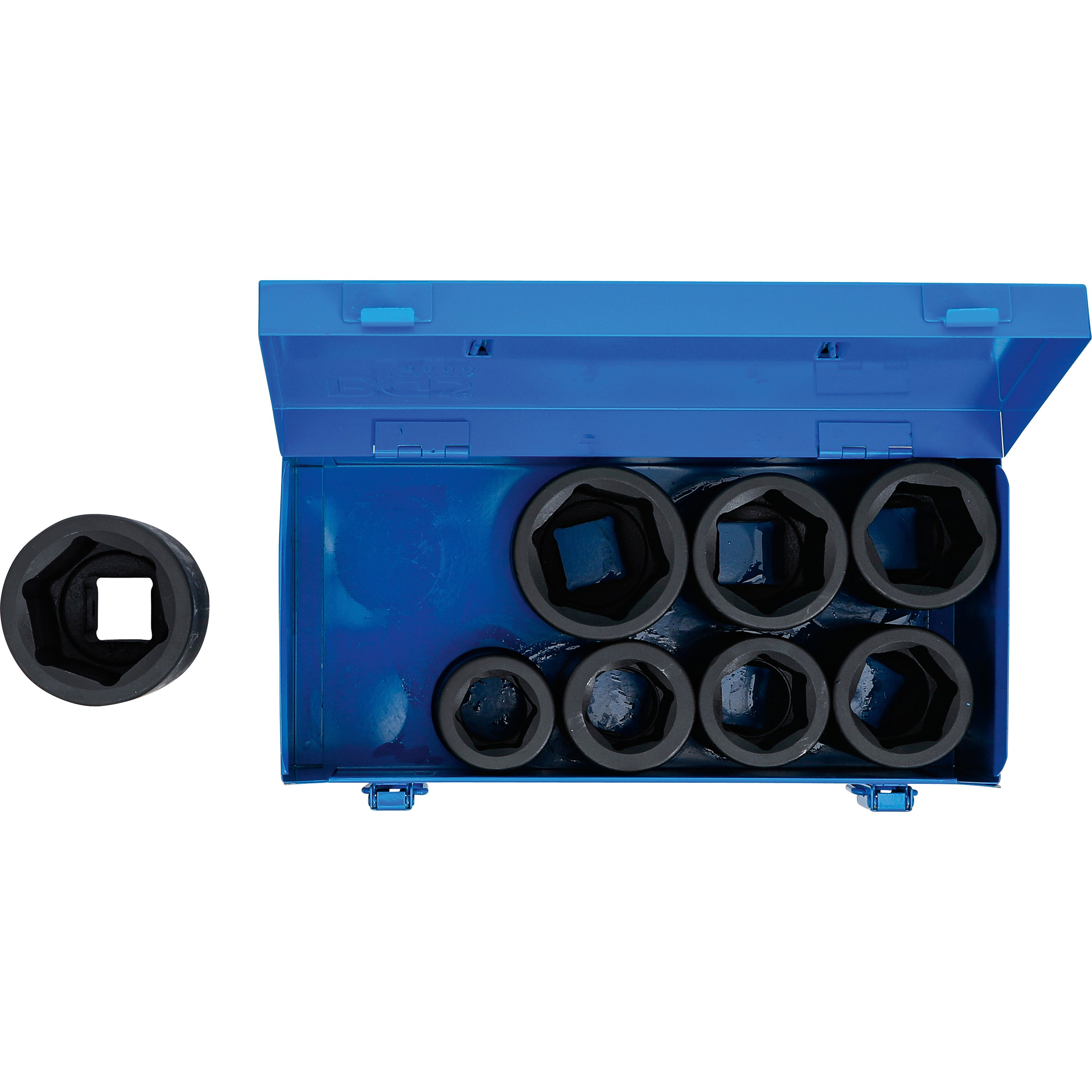 Impact socket set, hexagon, deep, 1" drive, 27–50mm, 8 pcs - 3