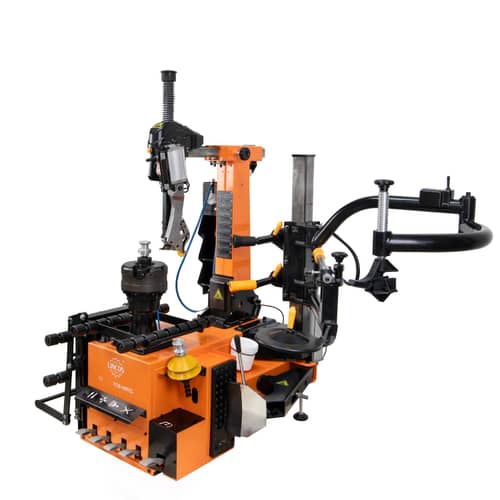 Mașină de dejantat anvelope fără levier cu coloană rabatabilă, brațe ajutătoare, lift roți, 26", 230V