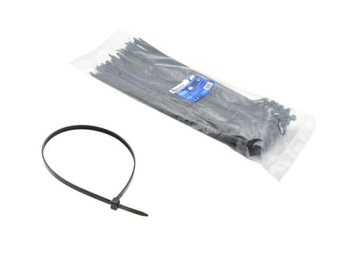 Nylon kábelkötegelő 150x3.6mm, fekete UV-szűrővel, 100db