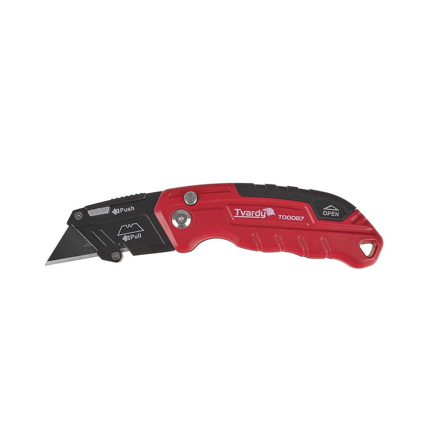 Folding utility knife with trapezoidal SK2H blade 60x19x0.6mm, aluminium body, belt clip and 3-position lock - 3