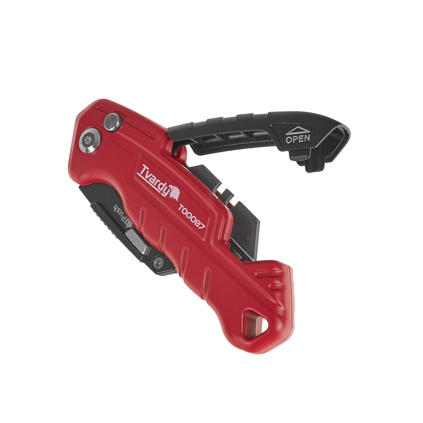 Folding utility knife with trapezoidal SK2H blade 60x19x0.6mm, aluminium body, belt clip and 3-position lock - 7