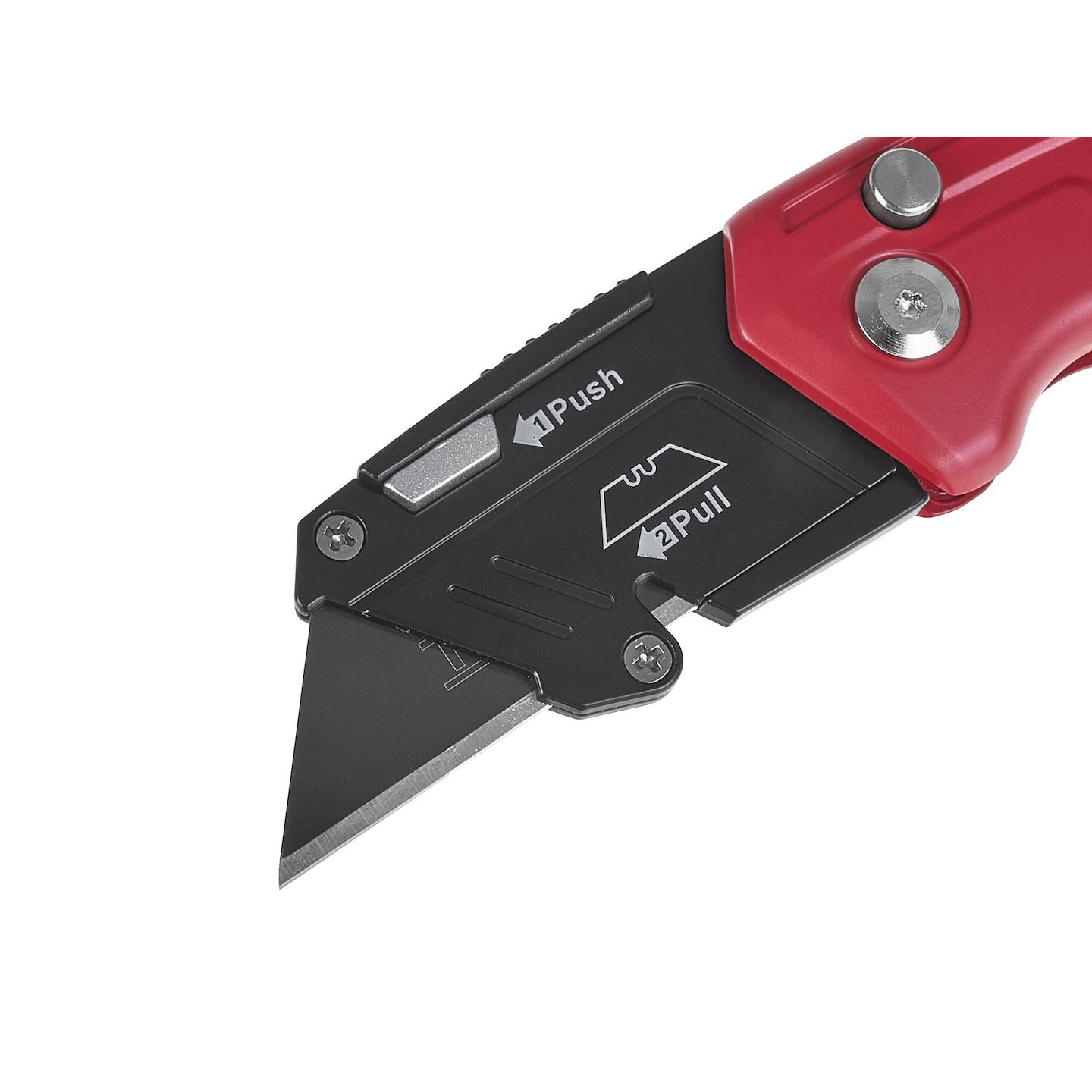 Folding utility knife with trapezoidal SK2H blade 60x19x0.6mm, aluminium body, belt clip and 3-position lock - 8