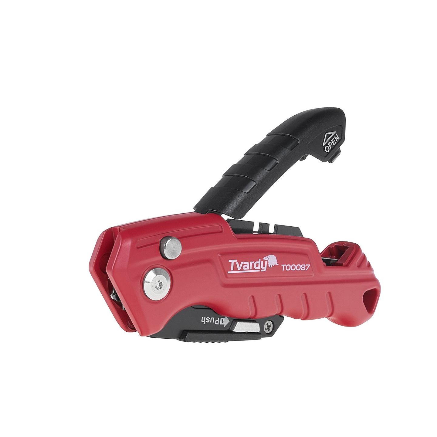 Folding utility knife with trapezoidal SK2H blade 60x19x0.6mm, aluminium body, belt clip and 3-position lock - 9