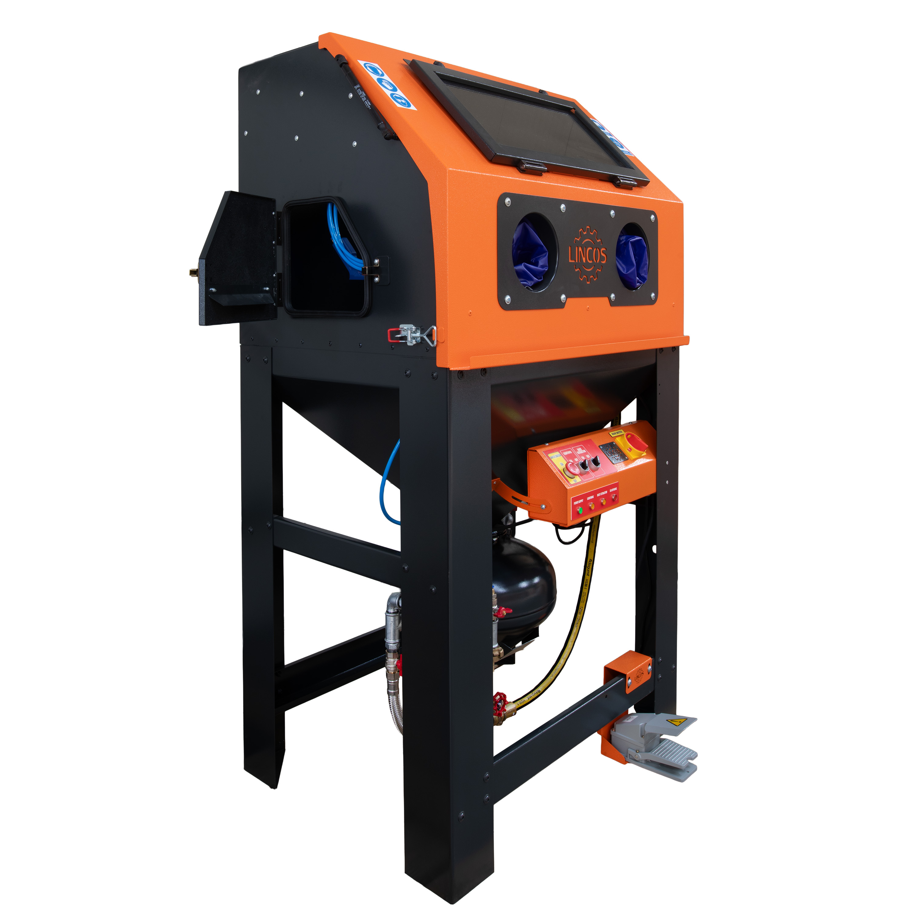 Dulap de sablare 350l, cu rezervor sub presiune, extractor de praf - 5
