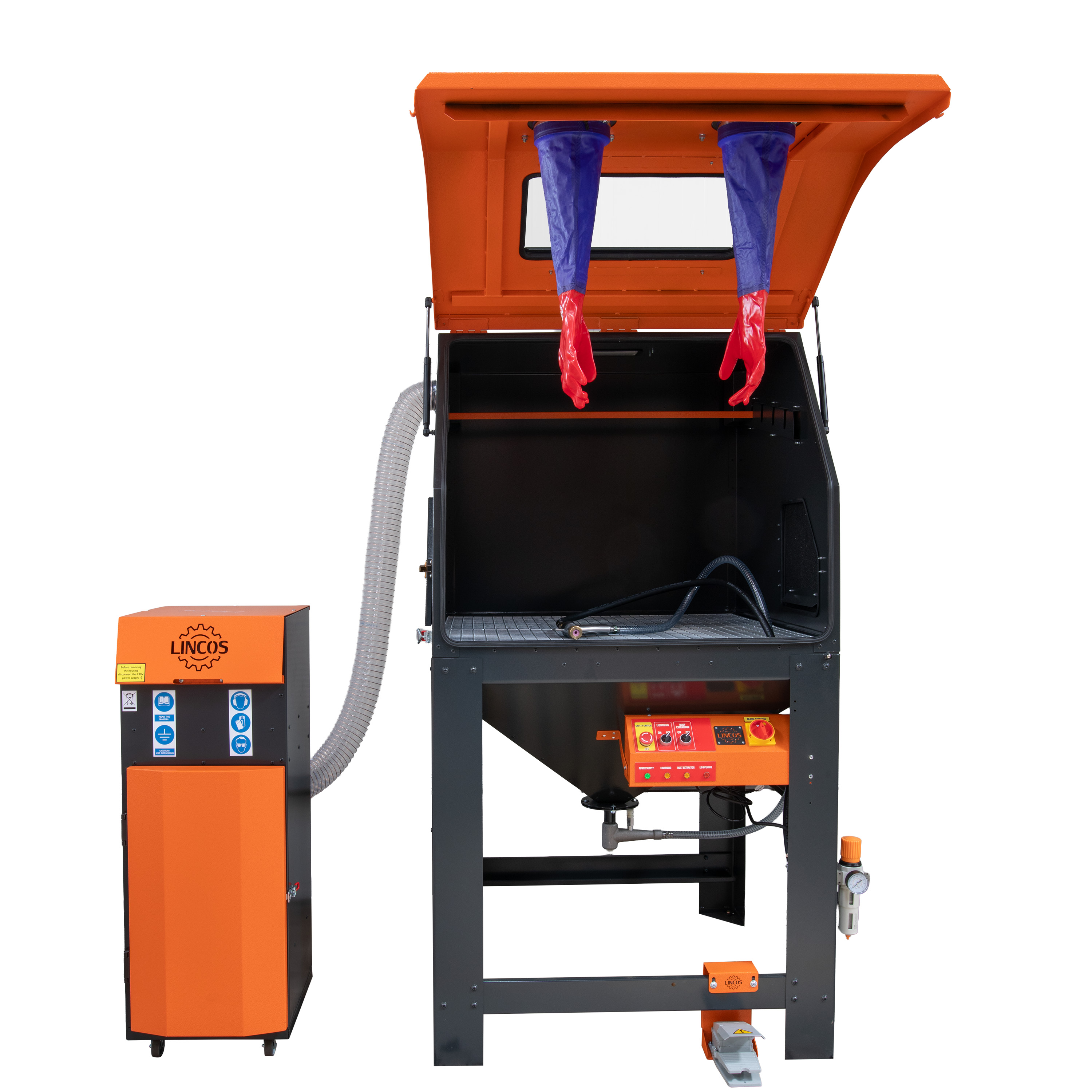 Cabinaă de sablare 1200l, cu aspirator ciclonic și iliminat incorporat - 2
