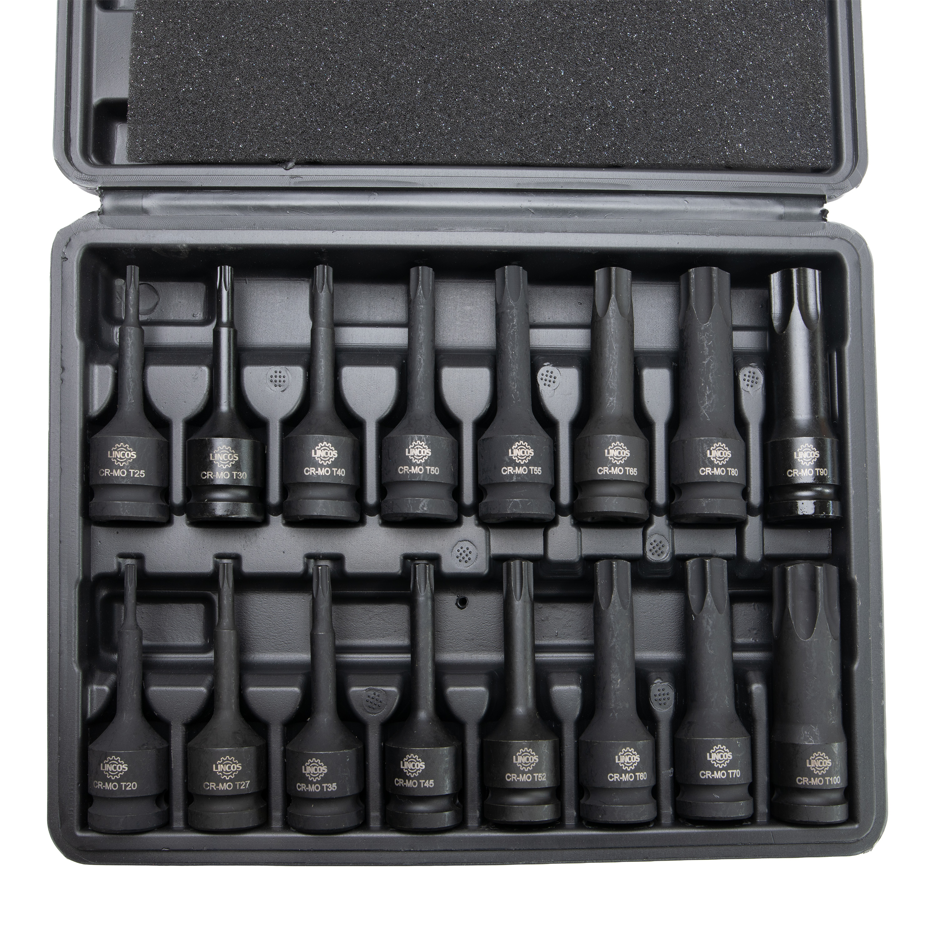 Torx gépi dugókulcs készlet 1/2", T20-T100, 16db - 3