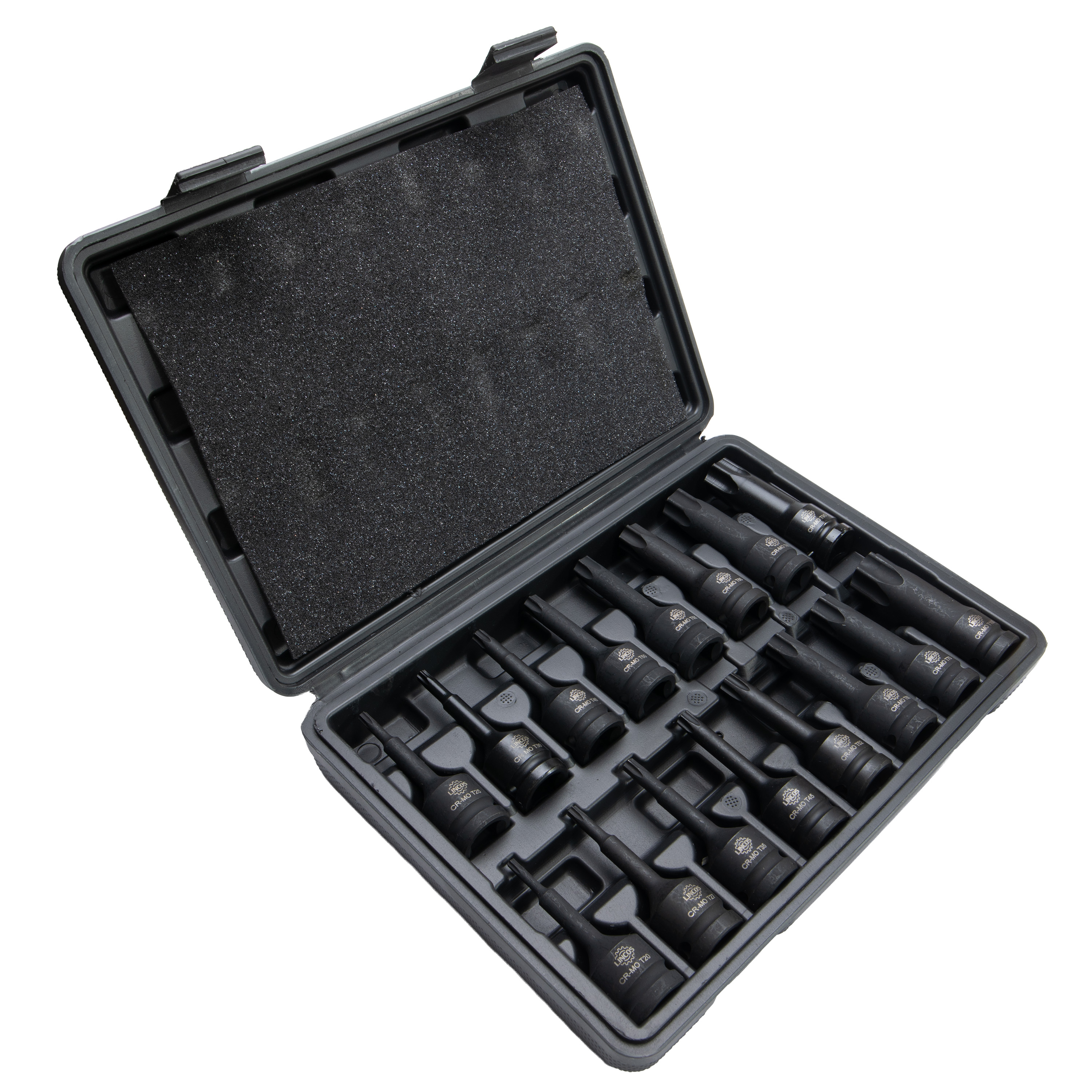 Torx gépi dugókulcs készlet 1/2", T20-T100, 16db - 4