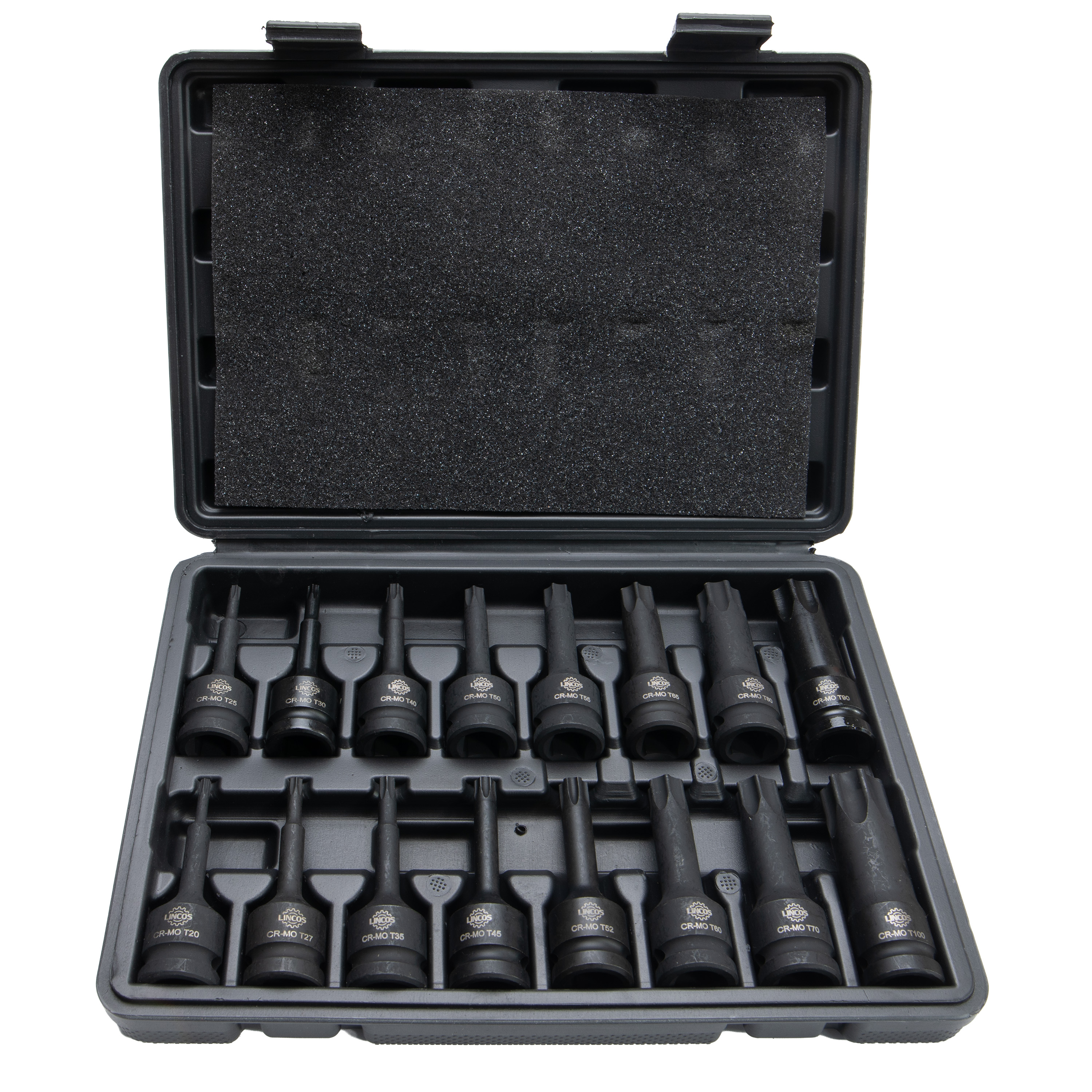 Torx gépi dugókulcs készlet 1/2", T20-T100, 16db - 2