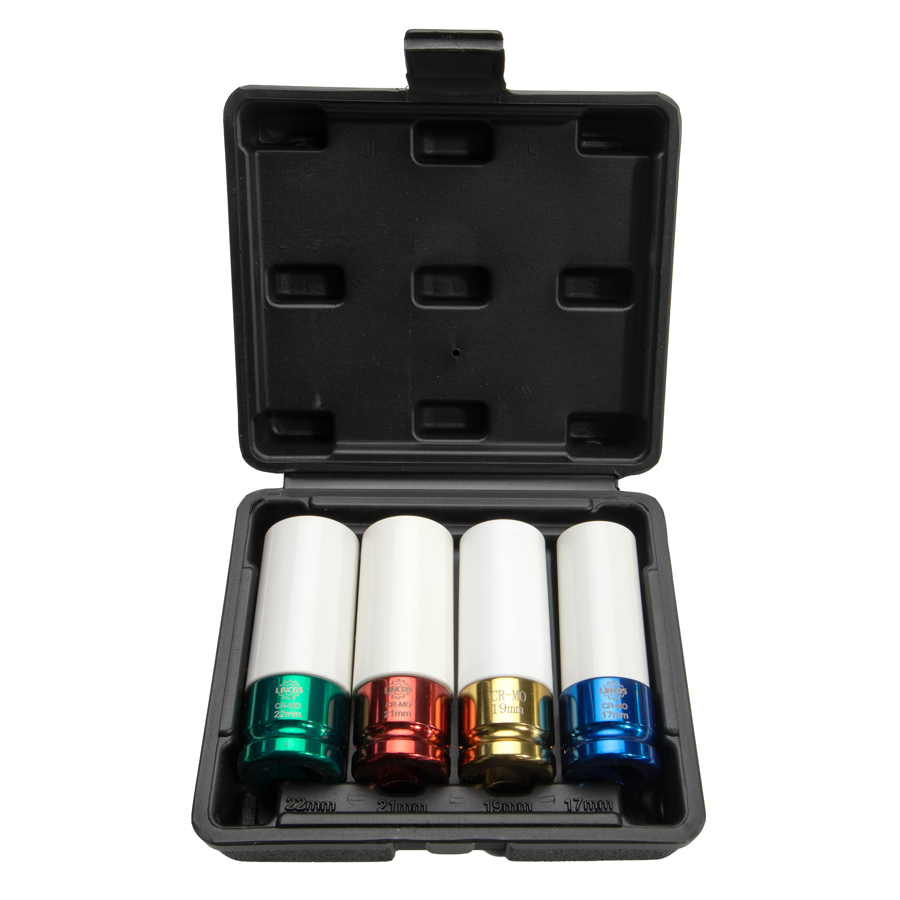 Gépi dugókulcs készlet, színes, hosszú, 1/2", 4db - 2