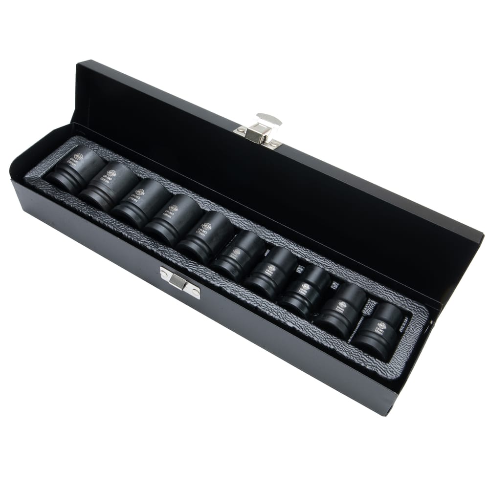 Lincos 1/2" gépi dugókules készlet, 10 db-os fém kofferben