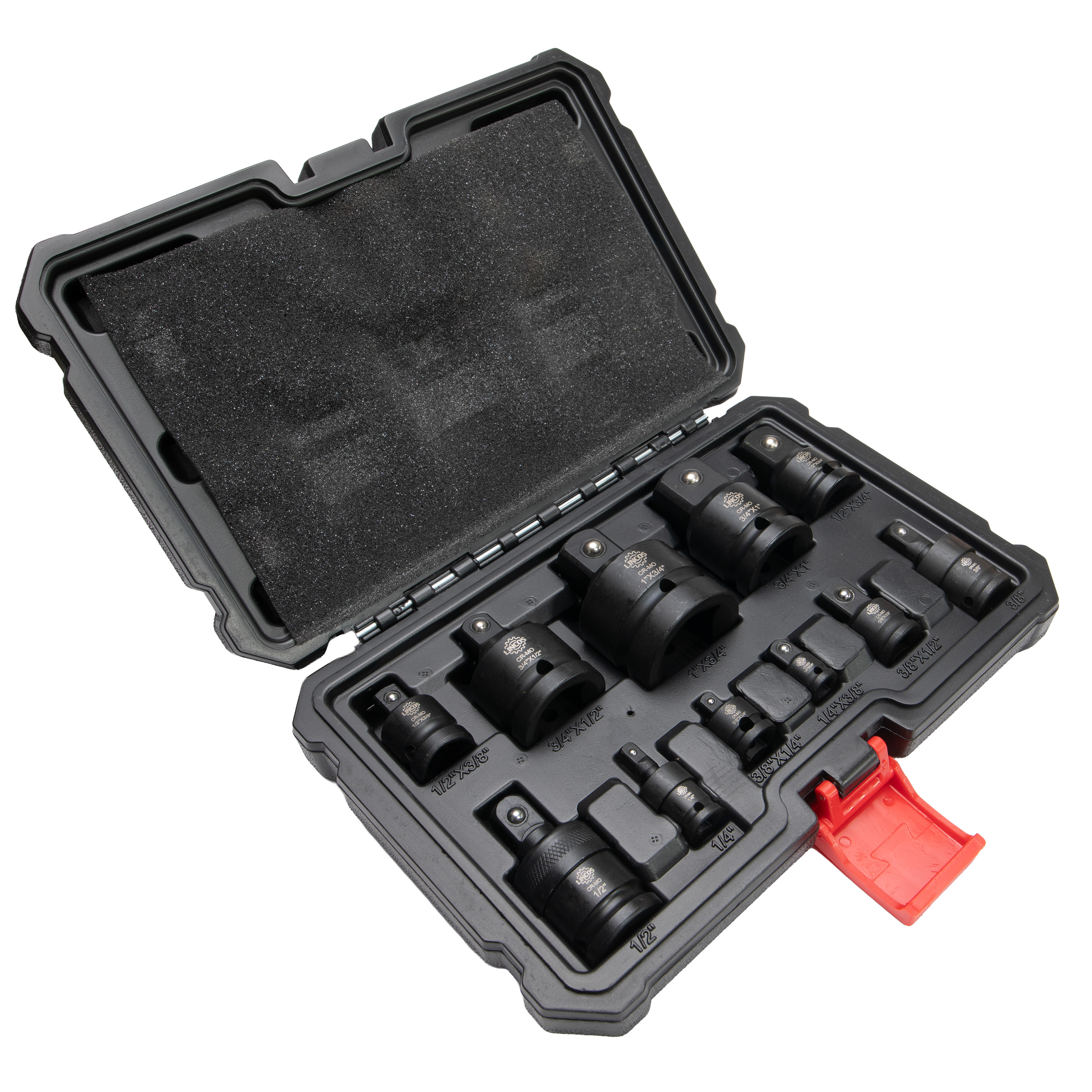 Gépi dugókulcs adapter készlet univerzális csuklókkal, 11 részes - 4