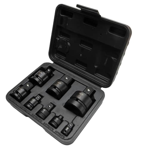 Gépi dugókulcs adapter készlet, Cr-Mo acél, 1/4"-1" hajtásméretekhez, 8 részes