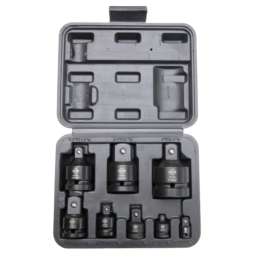 Step-up step-down adapter készlet, elrendezés a tokban