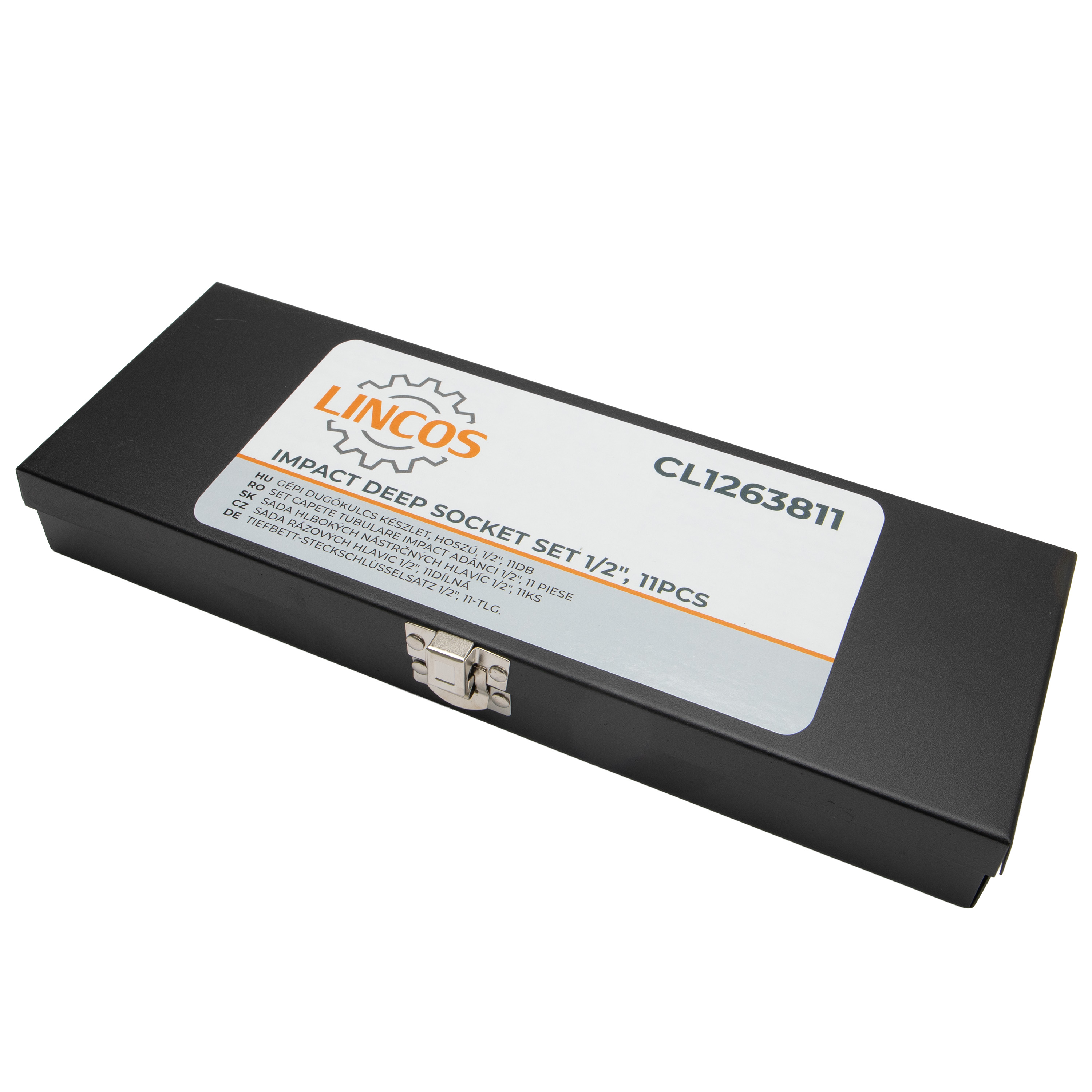 Gépi dugókulcs készlet 1/2", mély, 11 db - 5