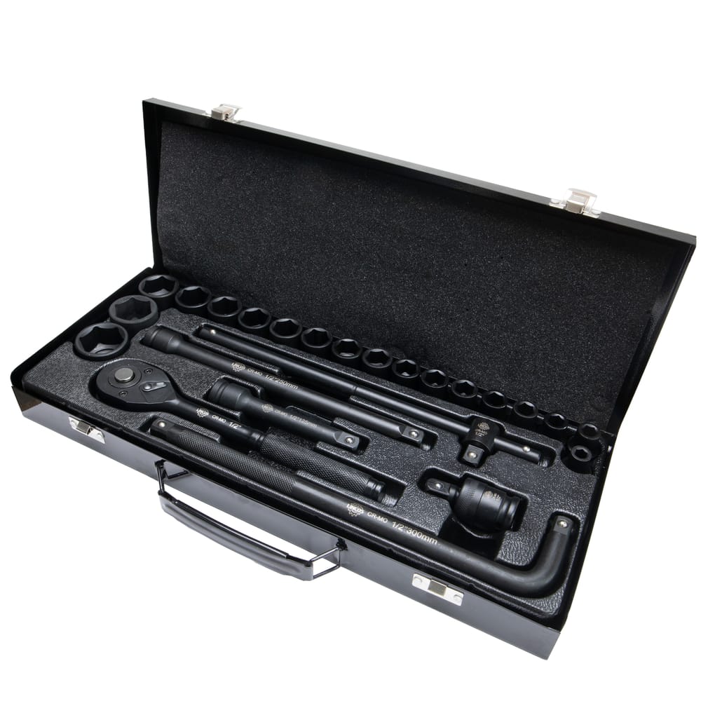 Lincos gépi dugókulcs készlet 1/2", 24 db fémkofferben