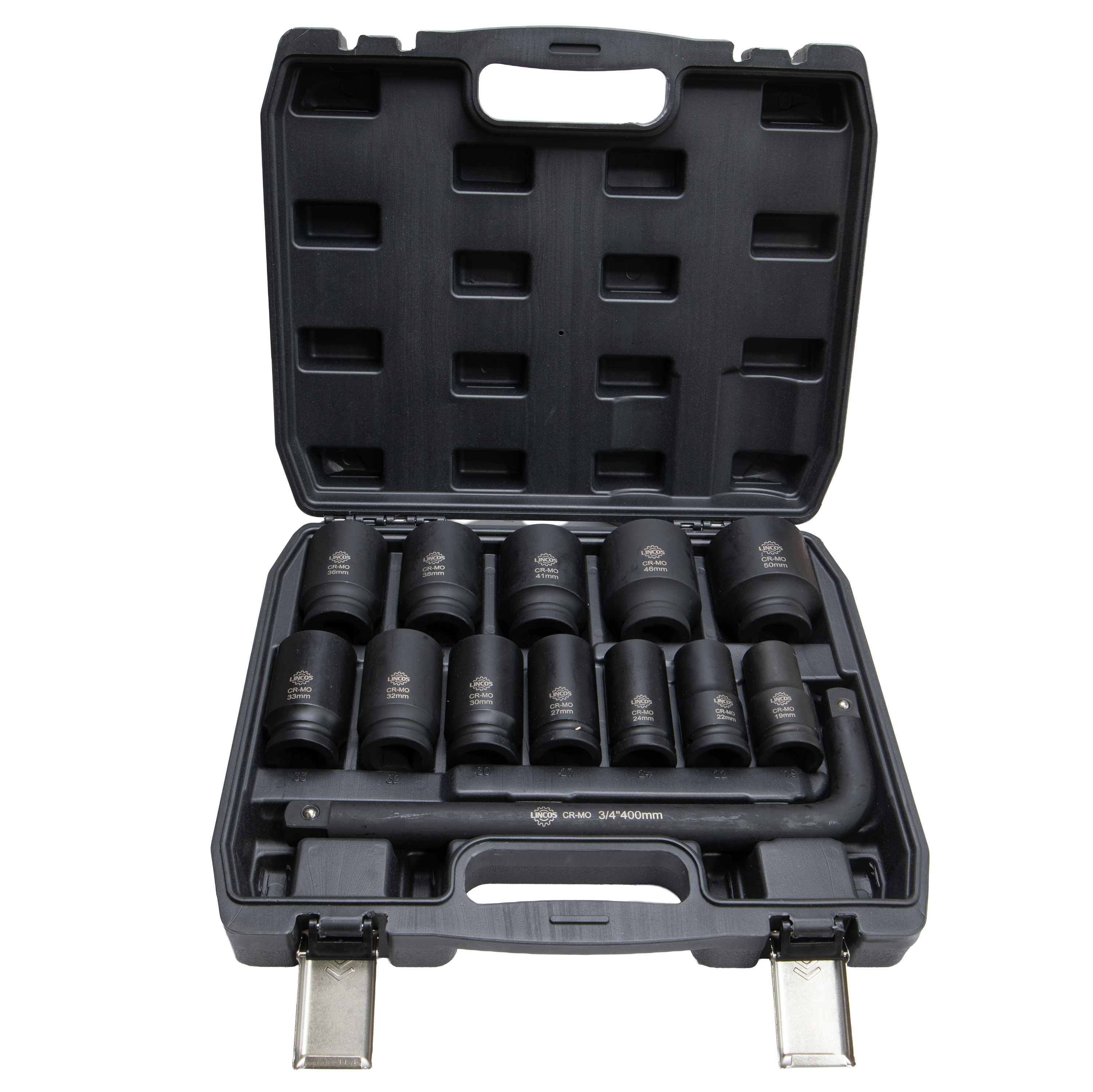 Gépi dugókulcs készlet mély 3/4", 13 részes - 2