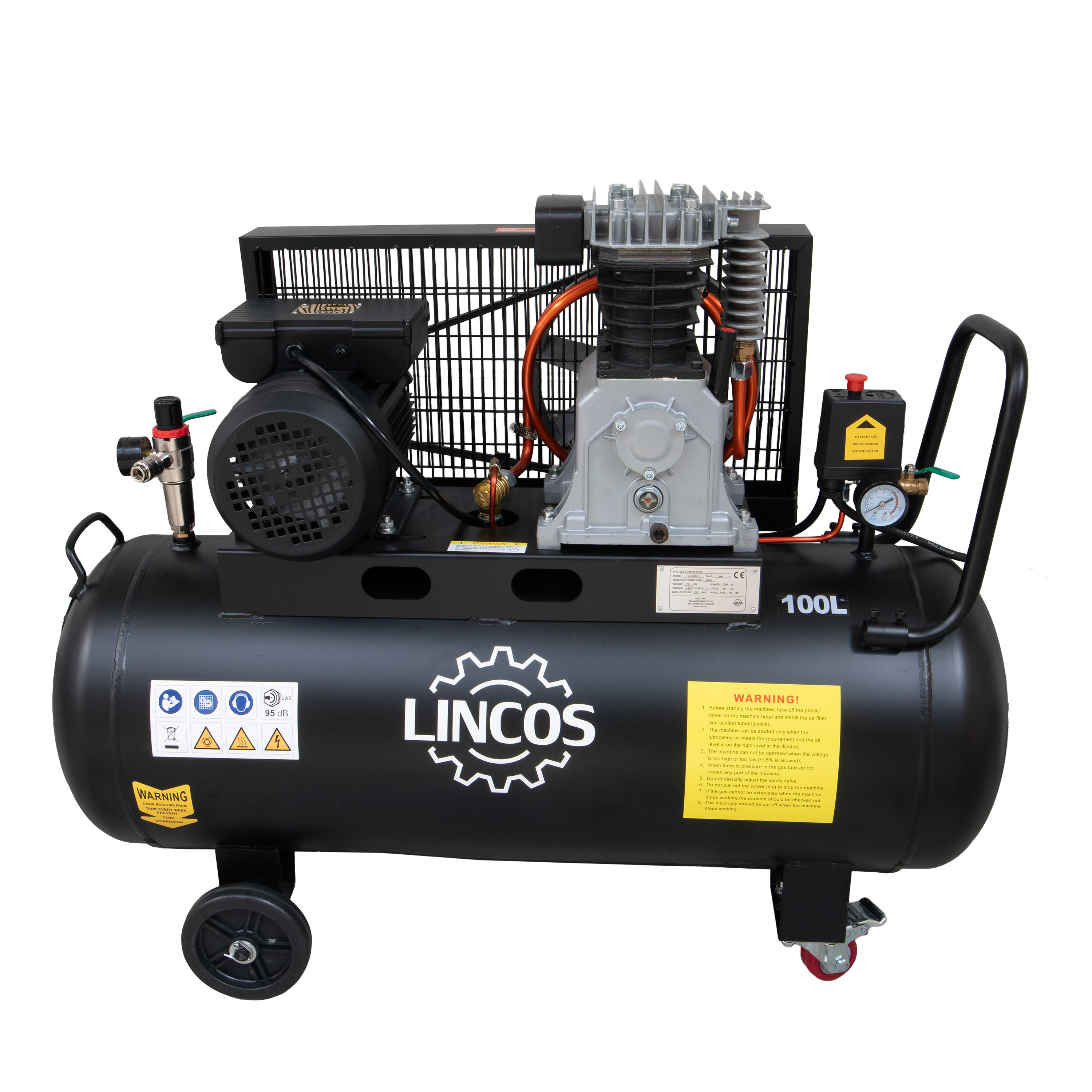 Ipari kompresszor, 100l, 2.2KW, 10bar - 2
